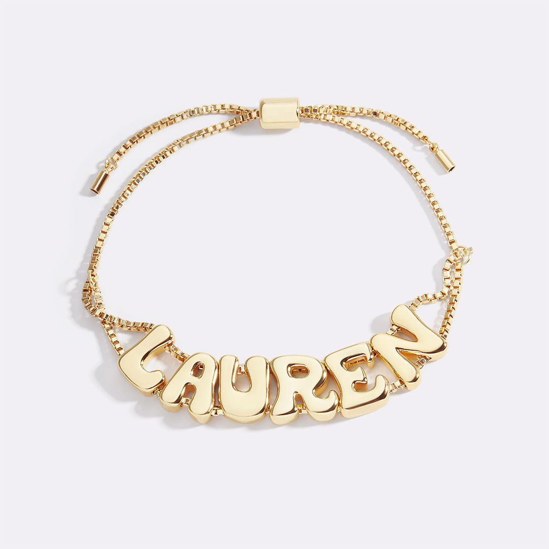 Adjustable Chain Name Bracelet