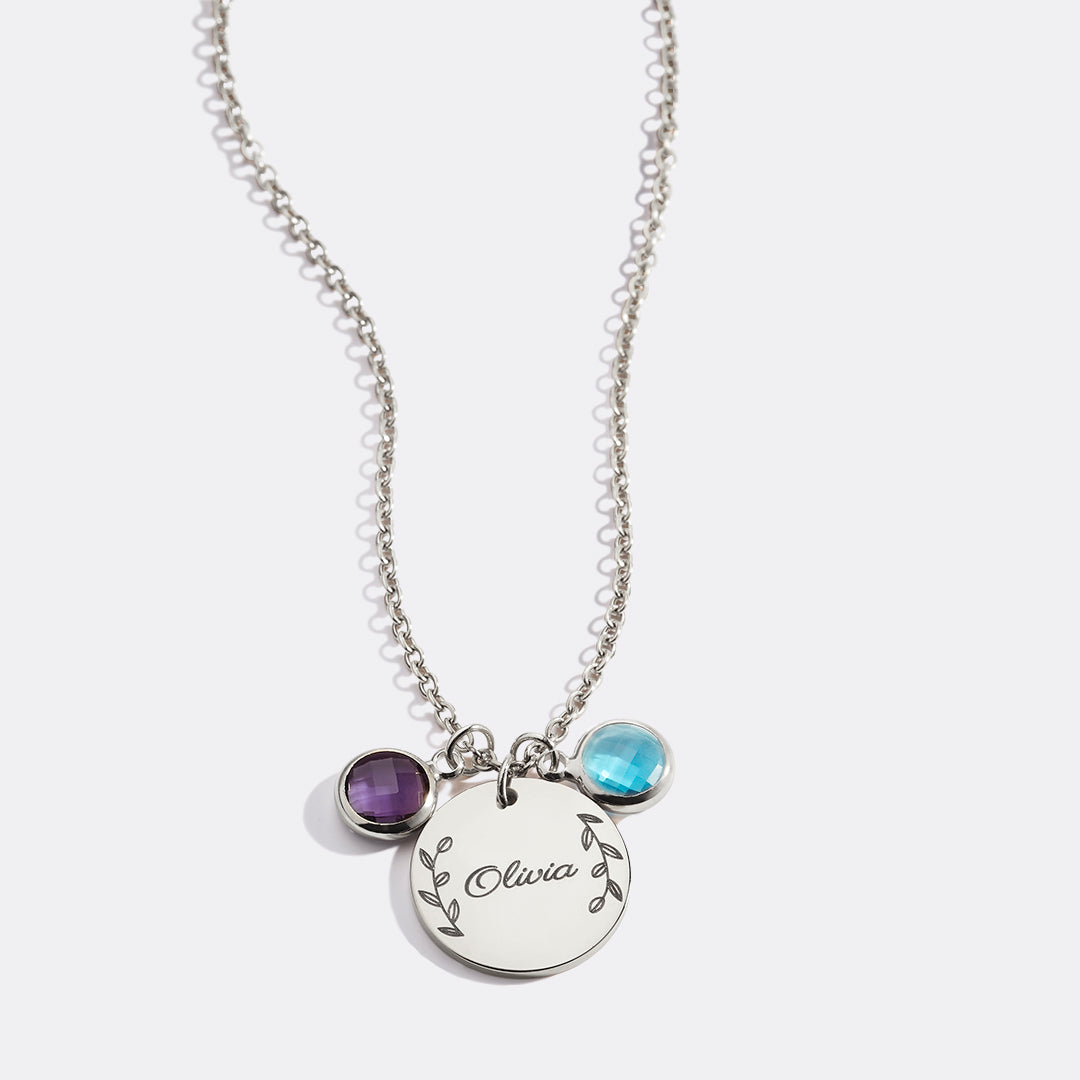 Personalized Birthstone Pendant Necklace