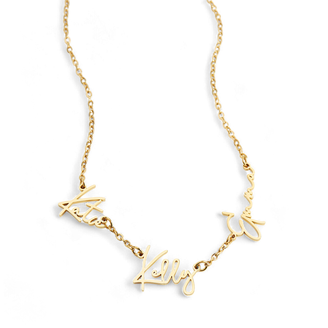 Triple Name Necklace