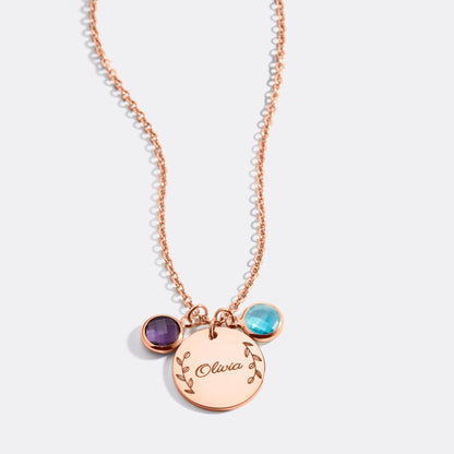 Personalized Birthstone Pendant Necklace