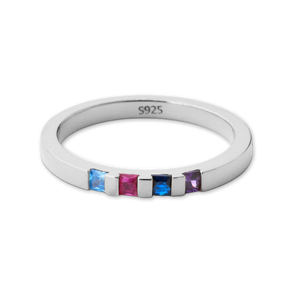 Personalized Birthstone Band Ring