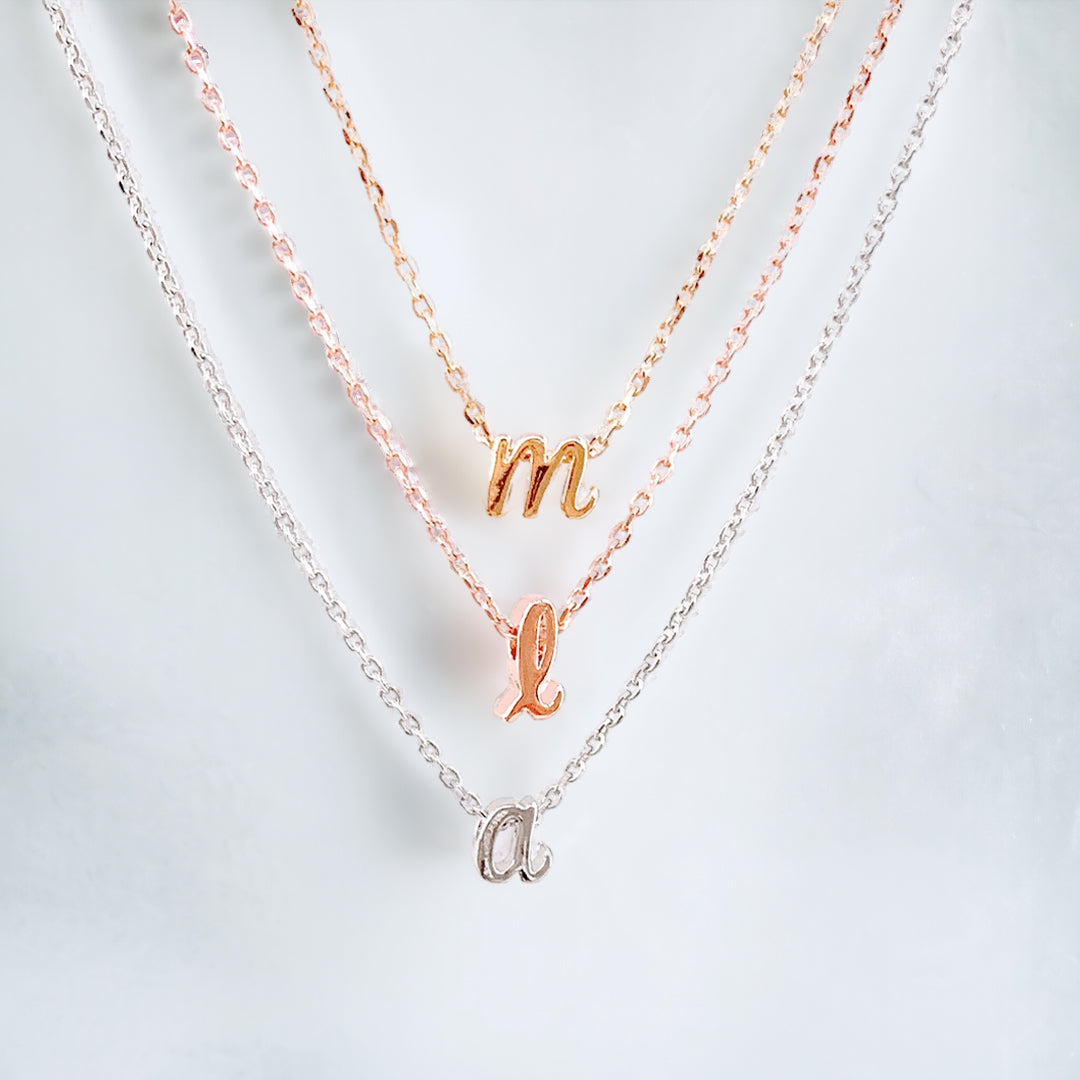 Personalized Initial Script Necklace