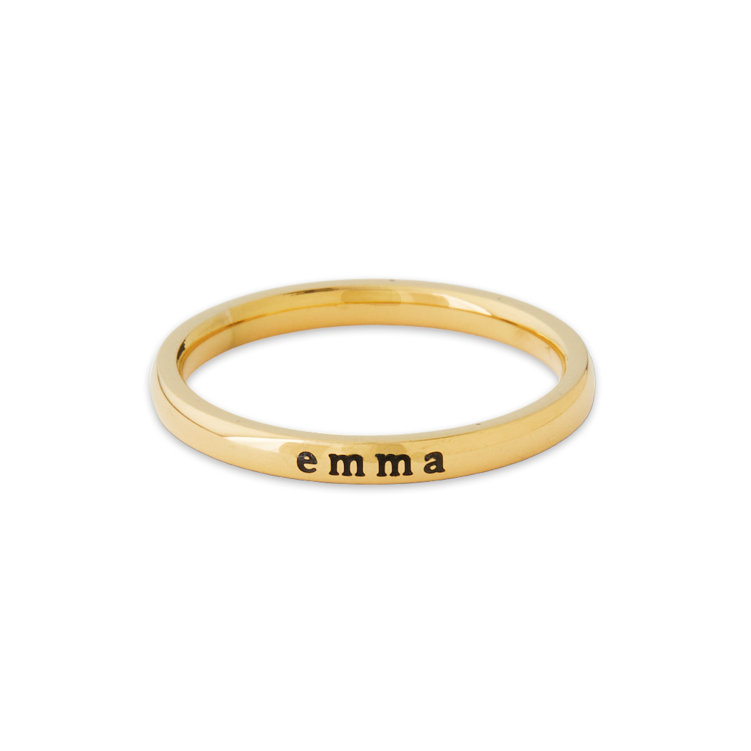 Personalized Tiny Stackable Name Ring