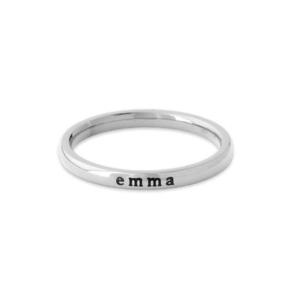 Personalized Tiny Stackable Name Ring