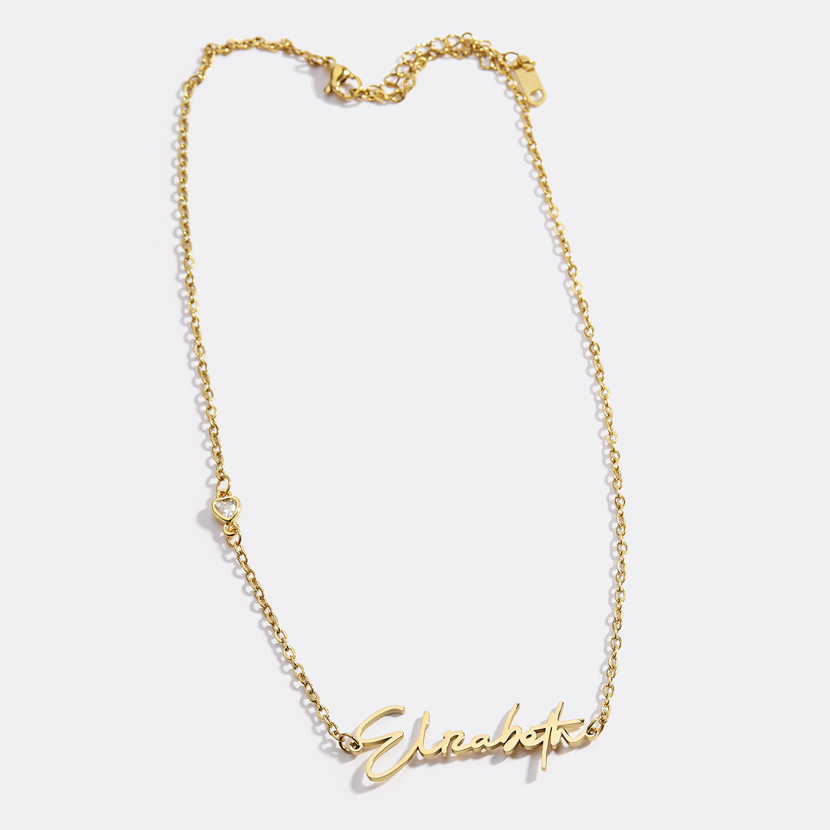 Personalized Name Necklace with Heart Accent