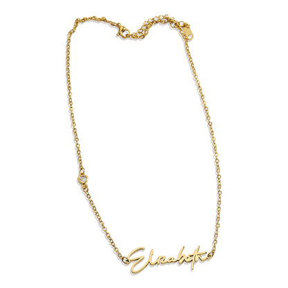 Personalized Name Necklace with Heart Accent