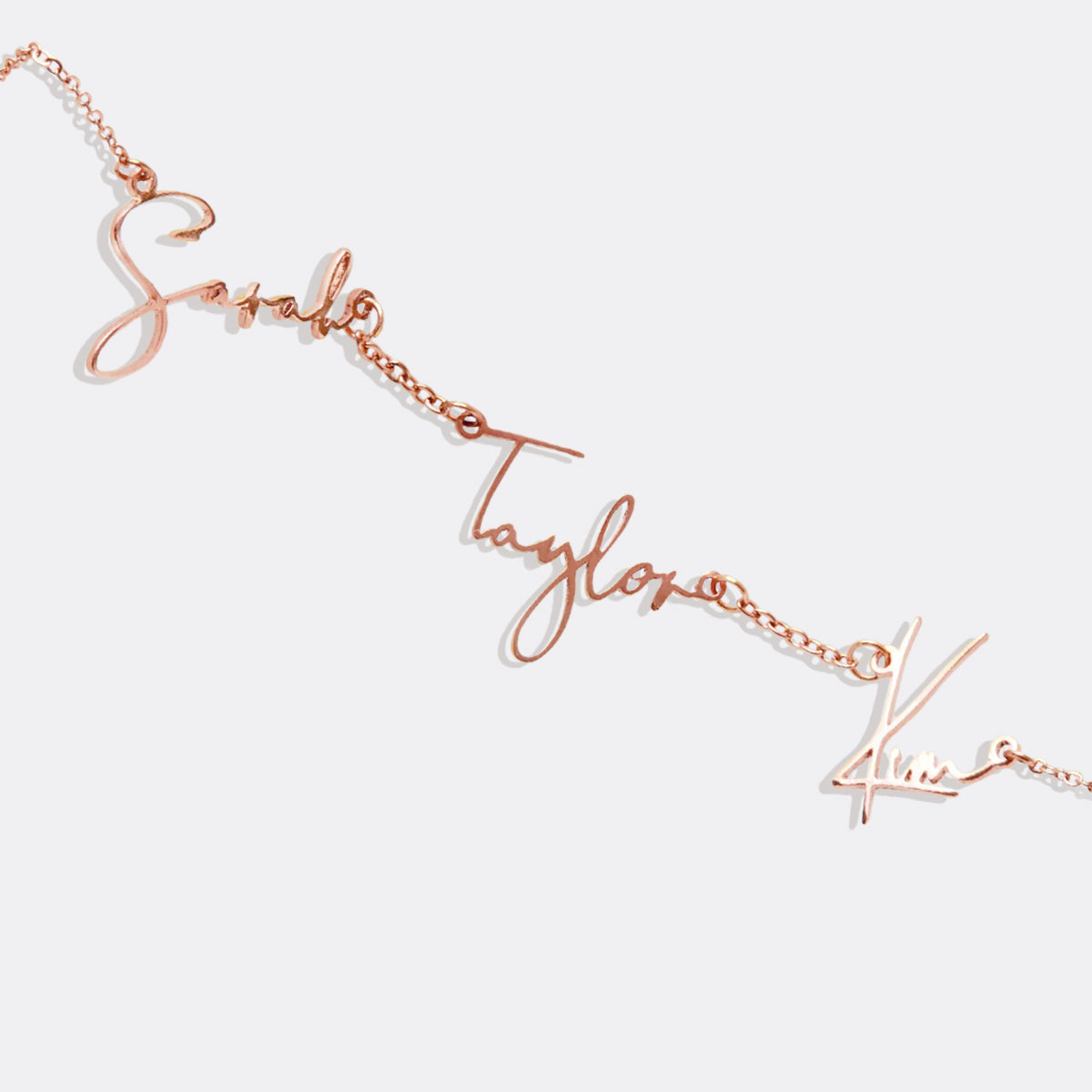 Triple Name Necklace