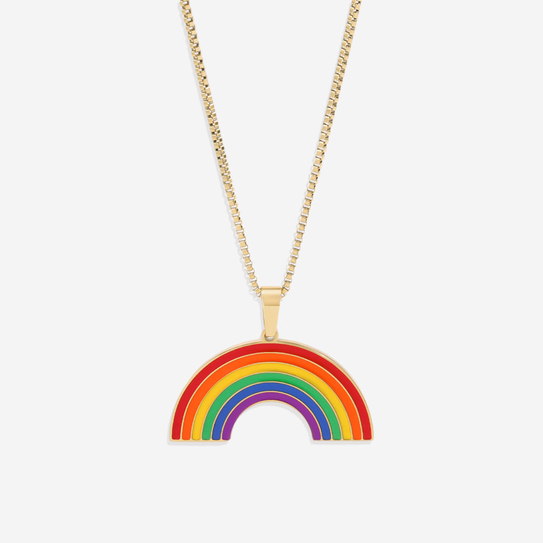 Custom Rainbow Pendant Necklace