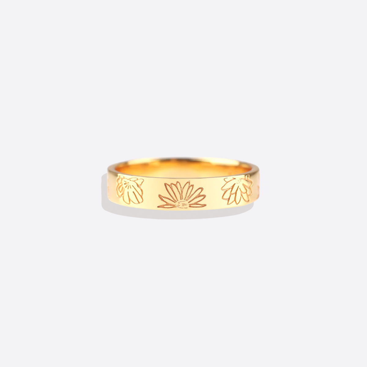 Customized Flower Stamped Ring