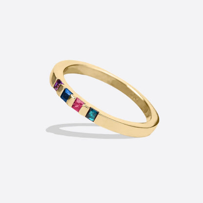 Personalized Birthstone Band Ring