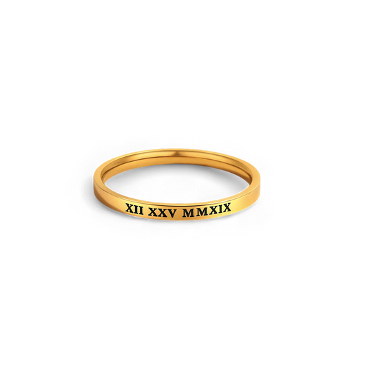 Personalized Roman Numerals Ring