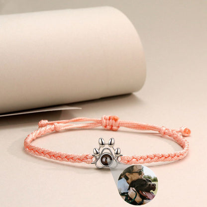 Customized Pet Paw Photo Bracelet