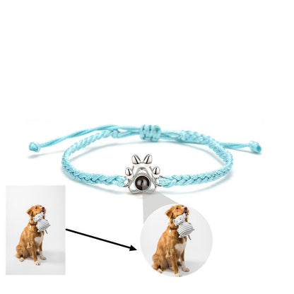 Customized Pet Paw Photo Bracelet