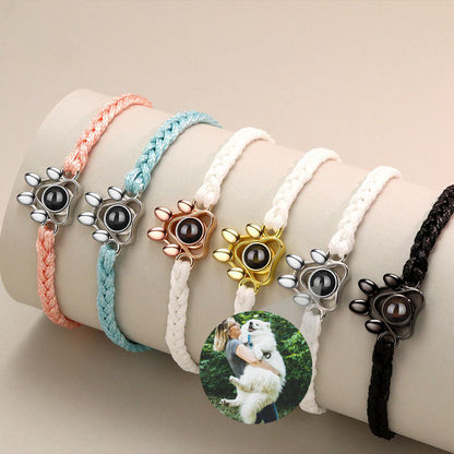 Customized Pet Paw Photo Bracelet