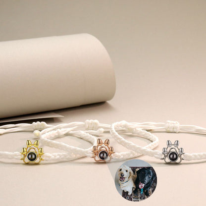 Customized Pet Paw Photo Bracelet