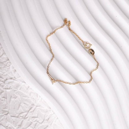 Skinny Diamond Initial Bracelet