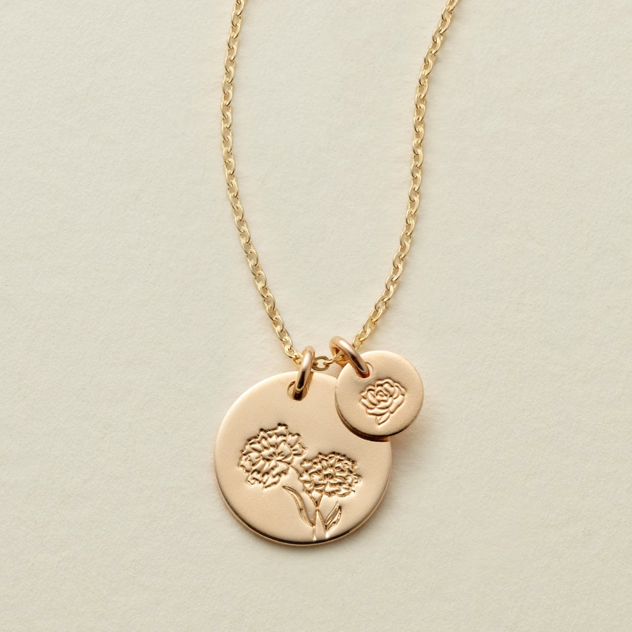 Customized Blooms Disc Necklace