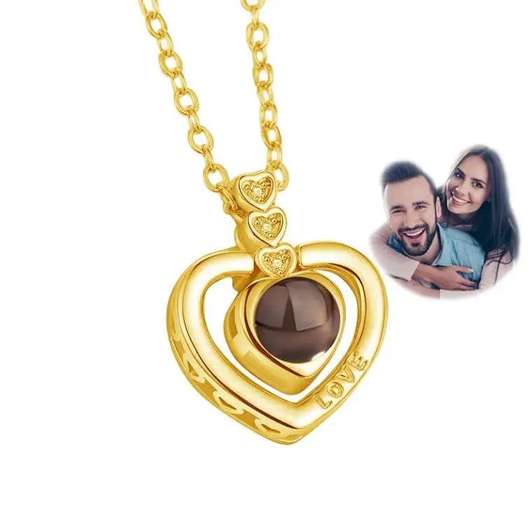 Personalized Heart Drop Projection Necklace