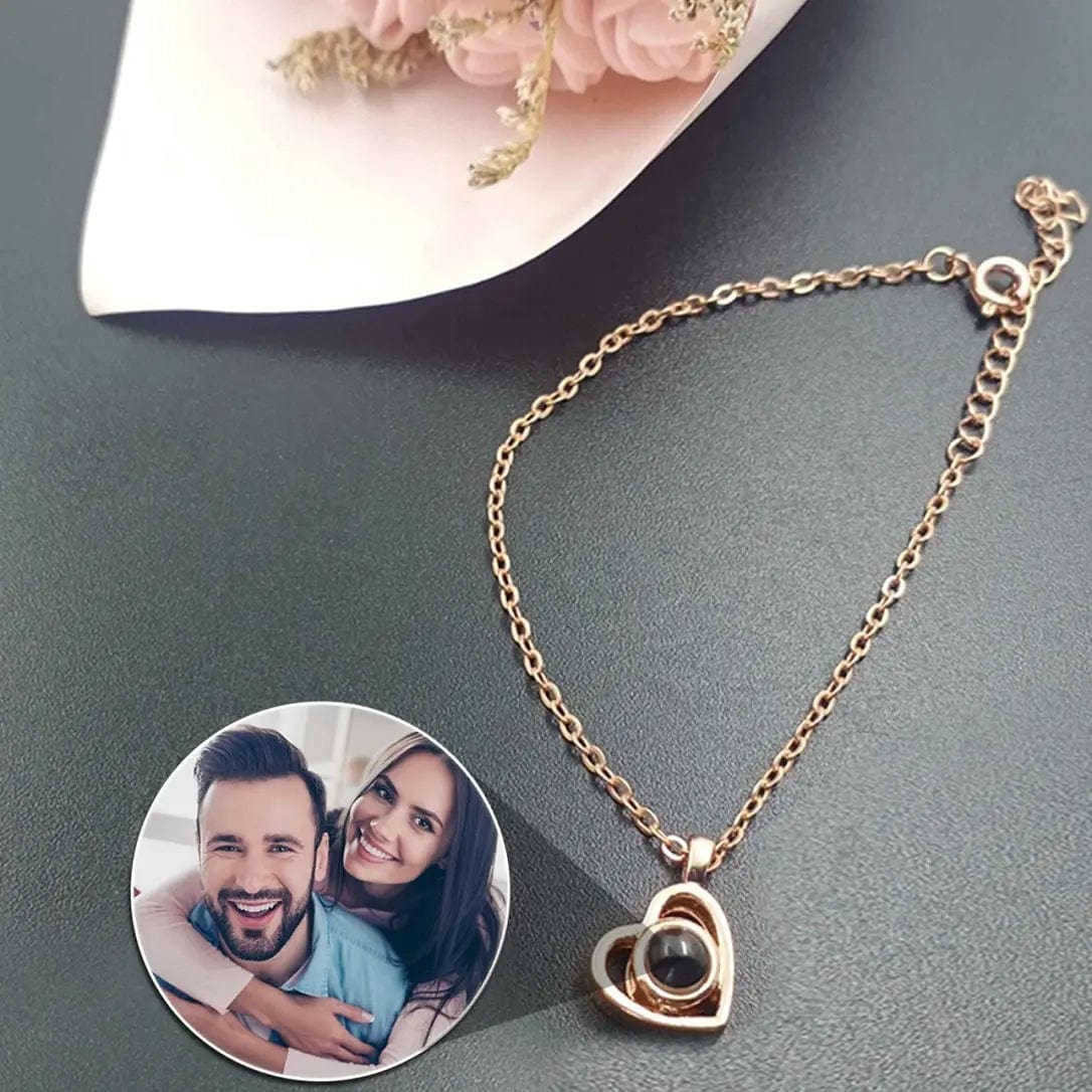 Personalized Heart Drop Projection Necklace