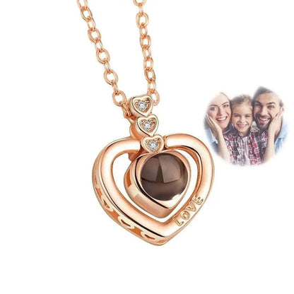 Personalized Heart Drop Projection Necklace