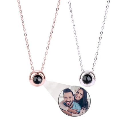 Personalized Heart Drop Projection Necklace