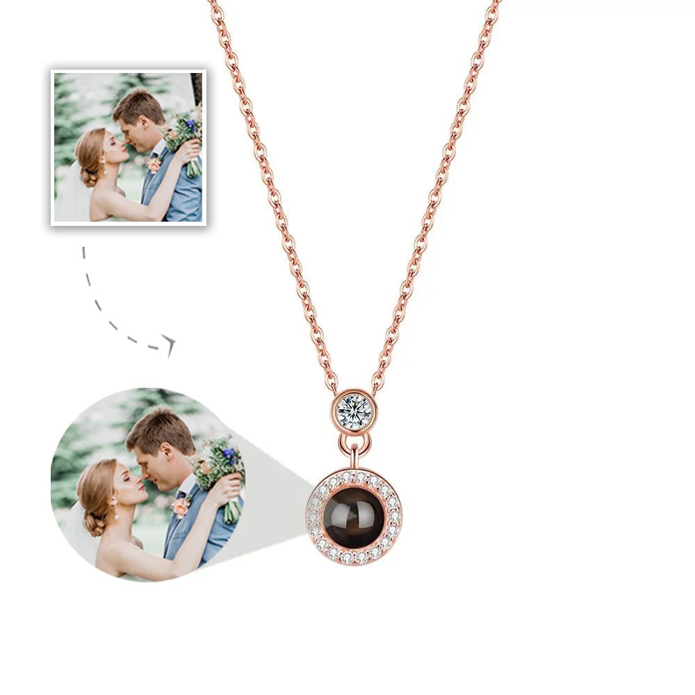 Personalized Photo Projection Pendant Necklace