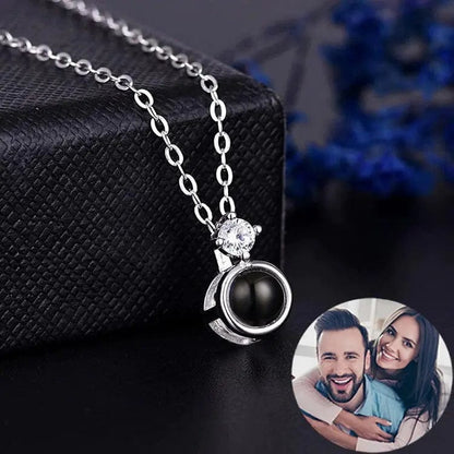 Personalized Photo Projection Diamond Necklace