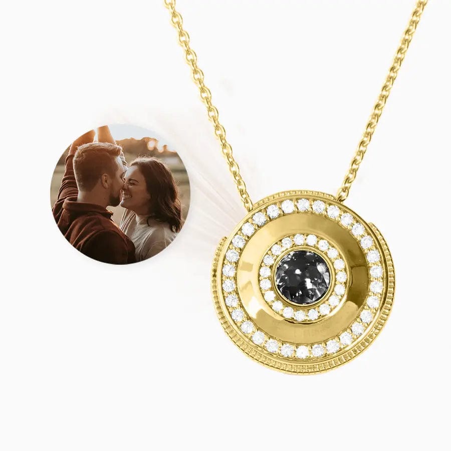 Personalized Round Pendant Photo Necklace