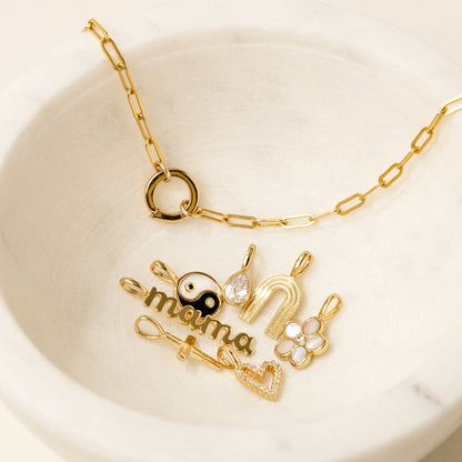 Personalized Daisy Charm Necklace