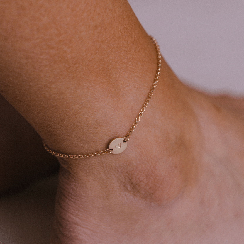 Personalized Disc Anklet