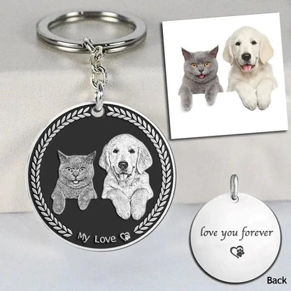 Personalized Engraved Necklace and Keyring