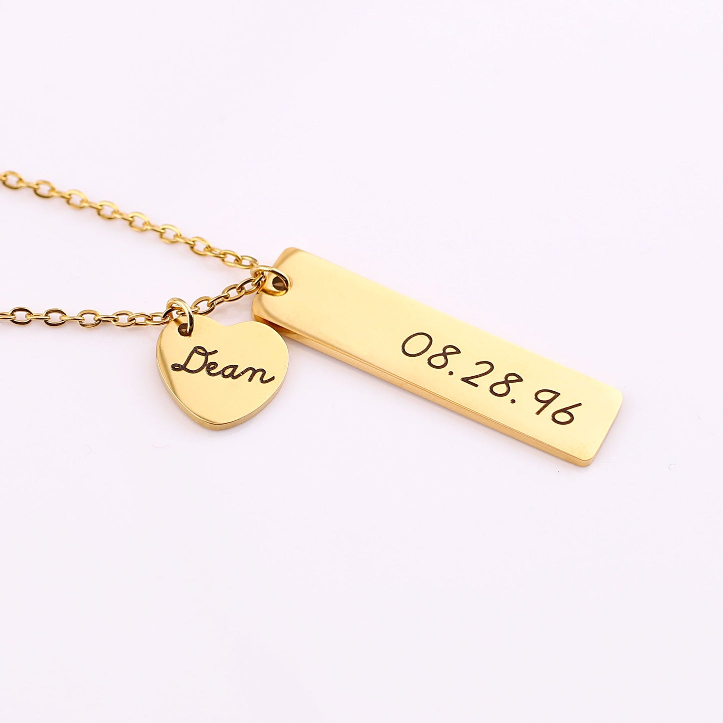 Personalized Engraved Heart Pendant Necklace