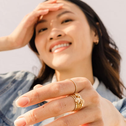 February Birth Flower Ring