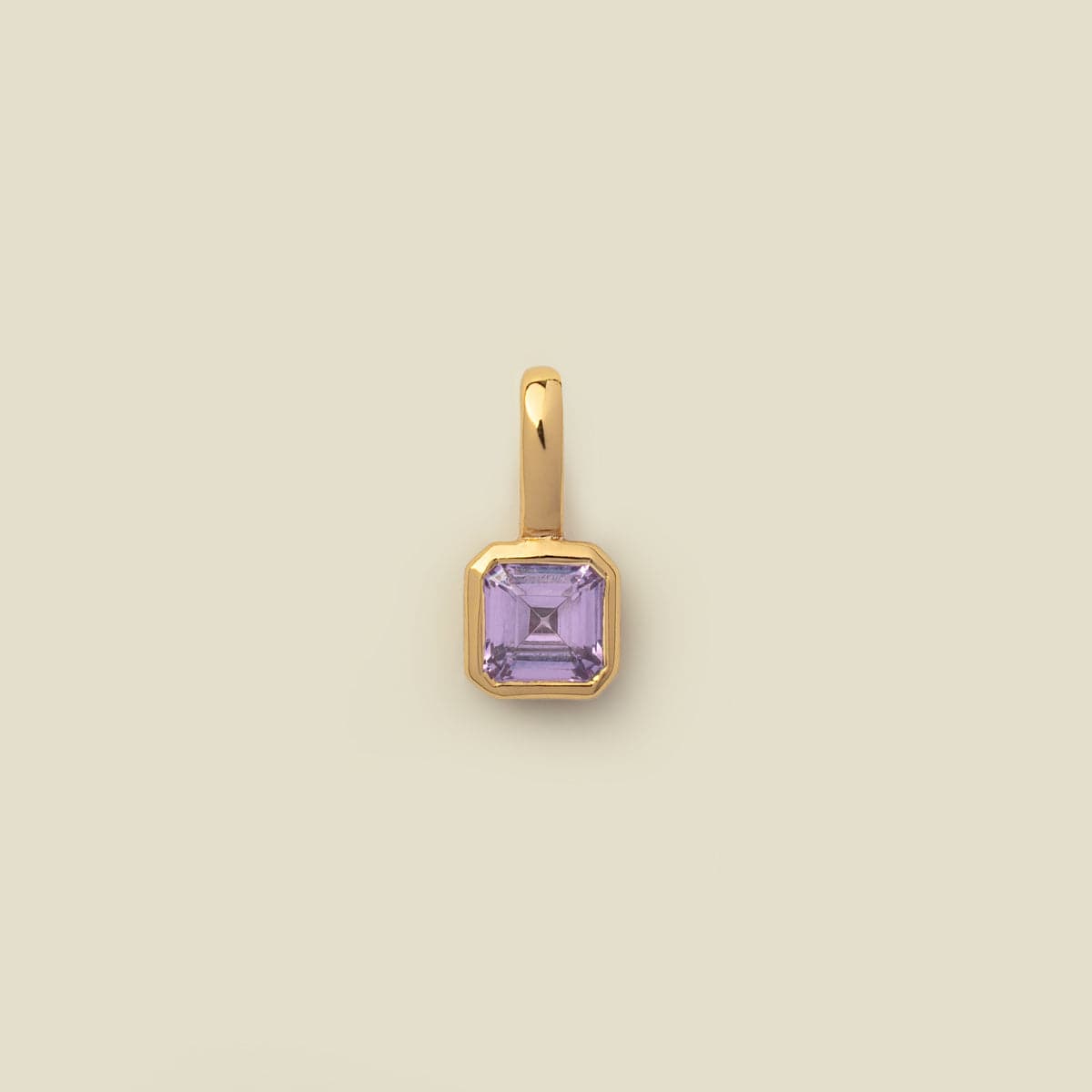 February Birthstone Charm Pendant