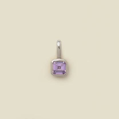 February Birthstone Charm Pendant