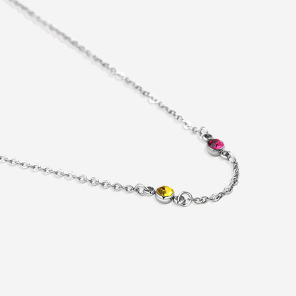 Personalized Birthstone Station Necklace