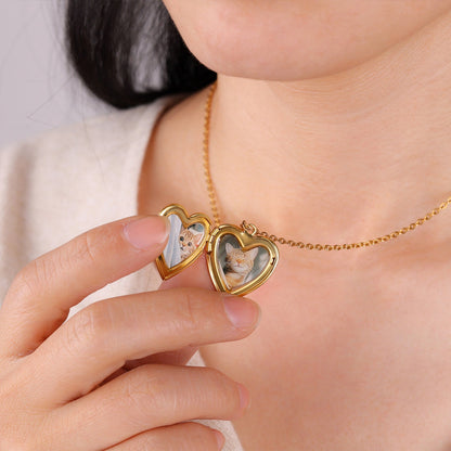 Pressed Flower Heart Locket