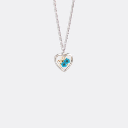 Pressed Flower Heart Locket