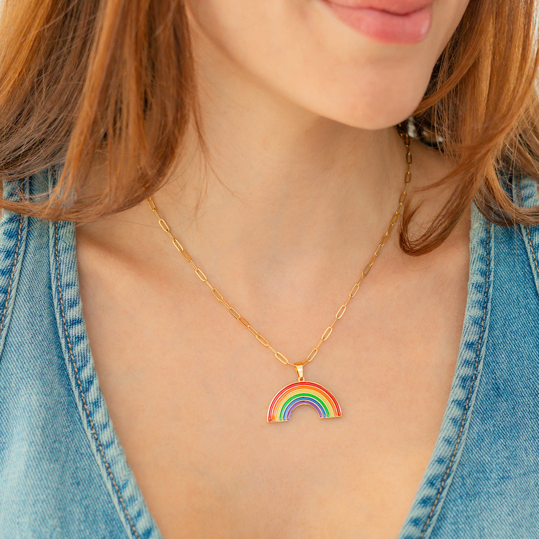 Custom Rainbow Pendant Necklace