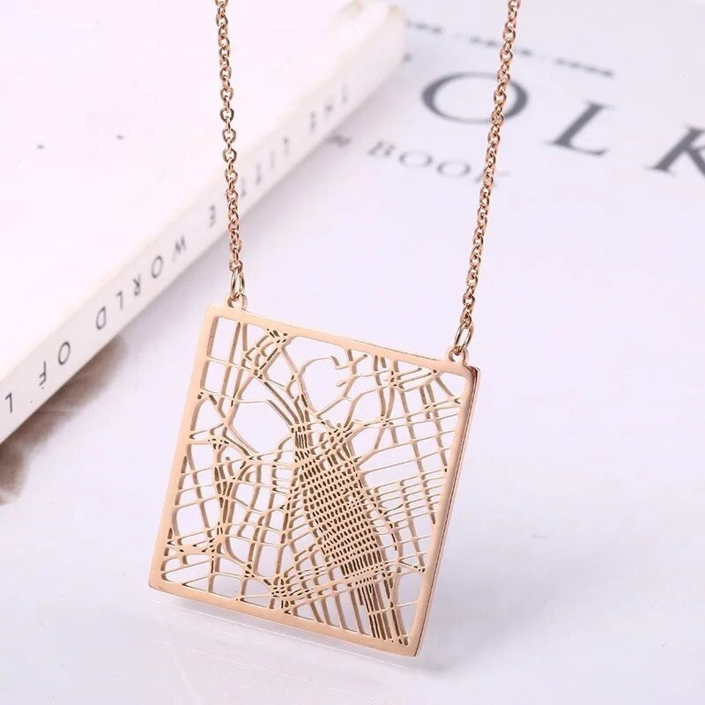 Personalized Map Necklace