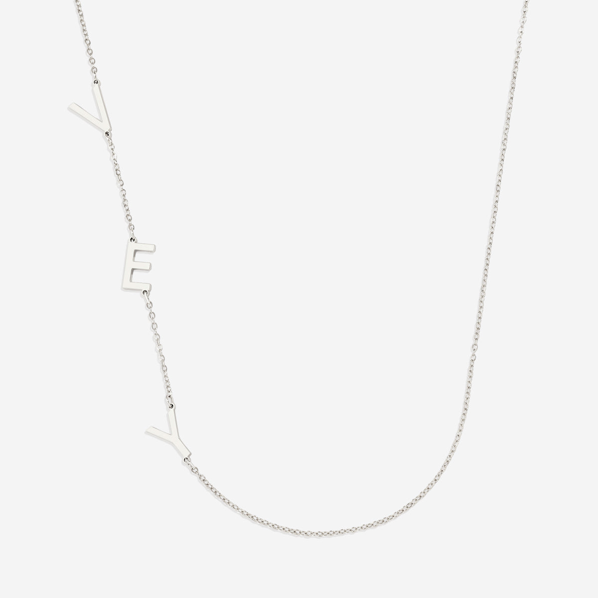 Custom Asymmetrical Initials Necklace