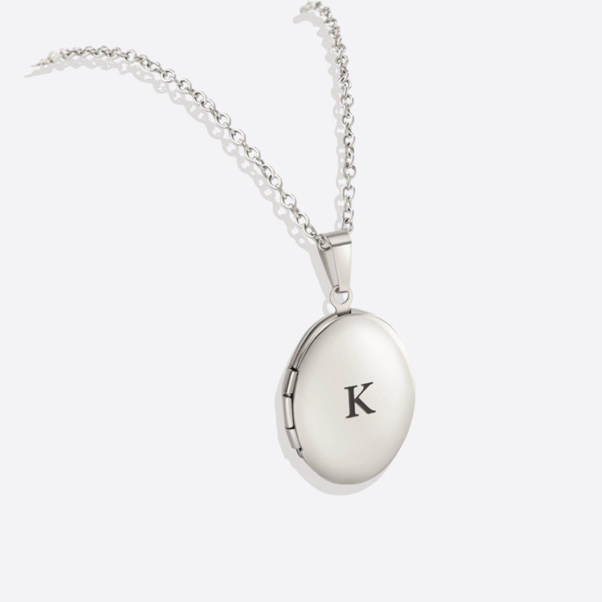 Personalized Oval Photo Locket Necklace