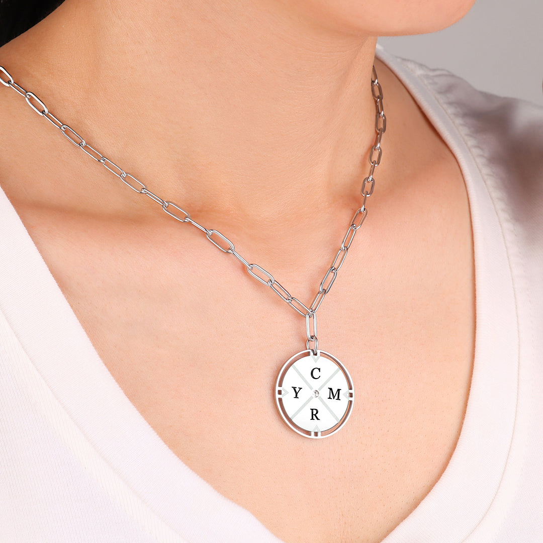 Custom Compass Pendant Necklace