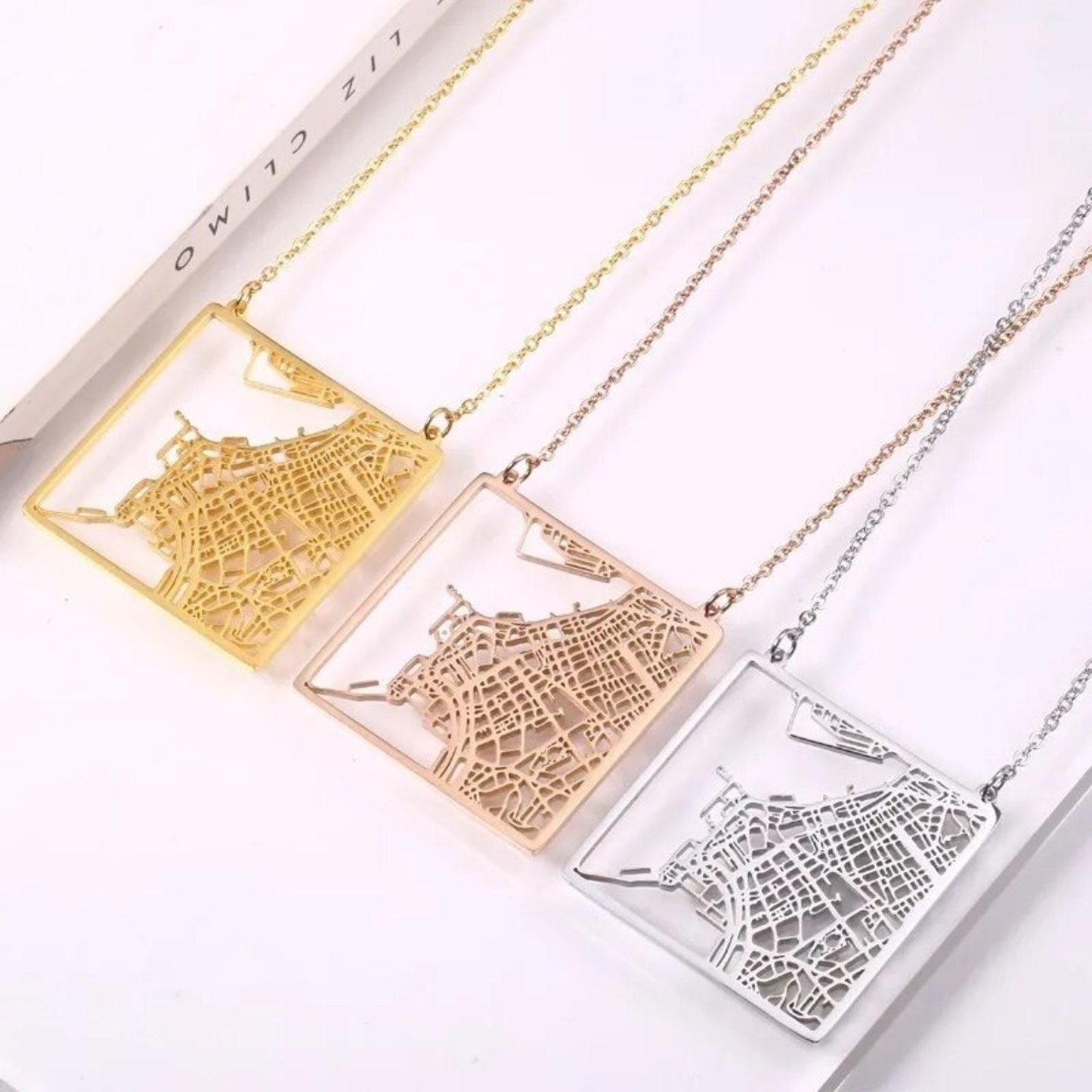 Personalized Map Necklace