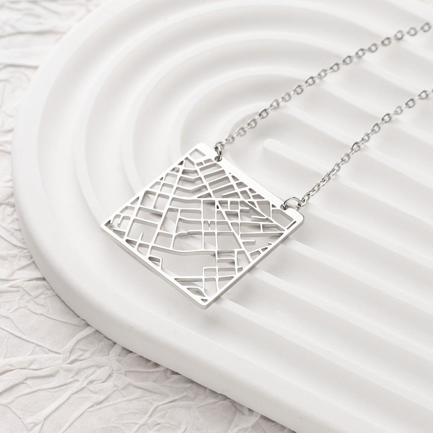 Personalized Map Necklace