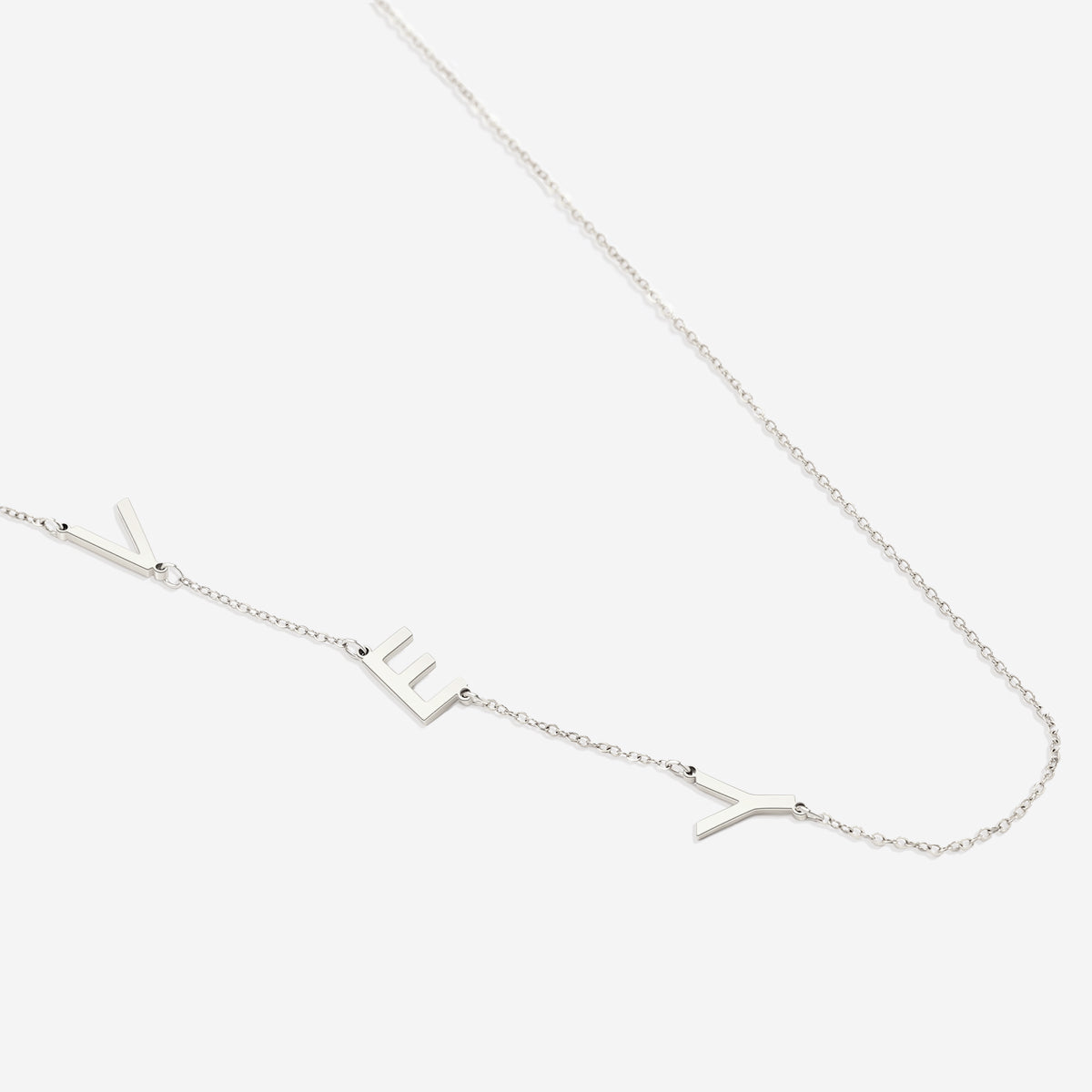 Custom Asymmetrical Initials Necklace