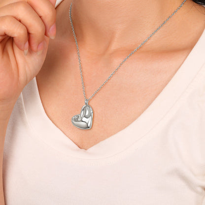 Hammered Heart Photo Locket Necklace