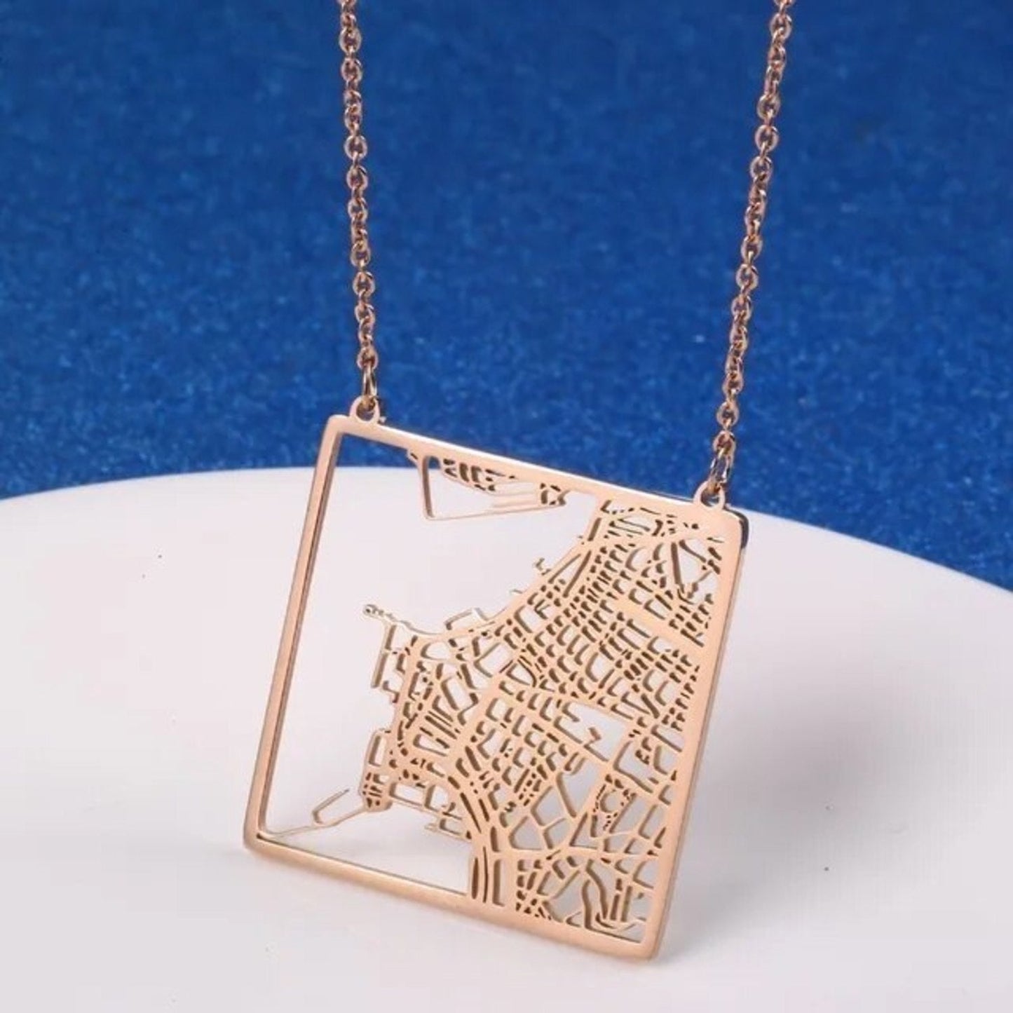 Personalized Map Necklace