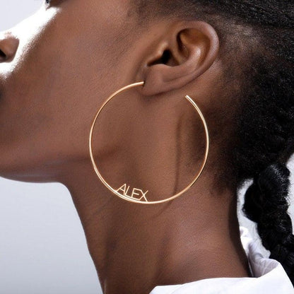 Custom Name Hoop Earrings