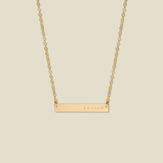 Personalized Horizontal Bar Necklace